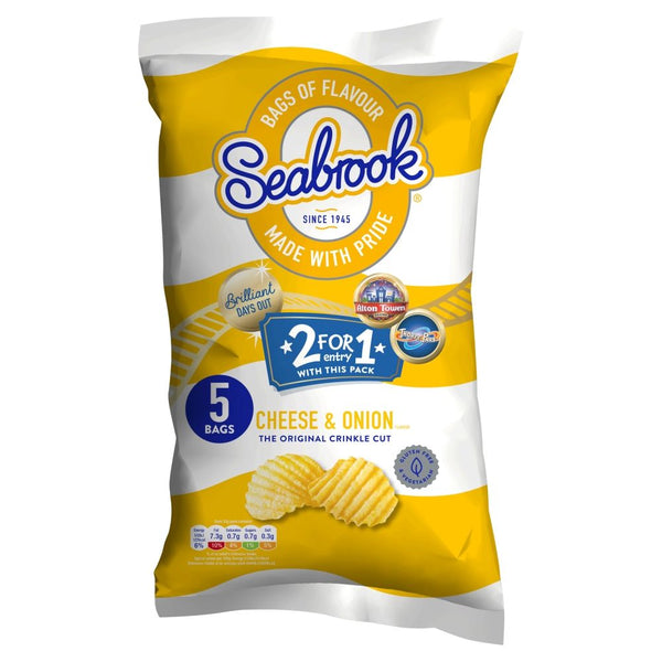 Seabrook Cheese & Onion Crinkle Cut (5-Pack) - Candy Bouquet of St. Albert