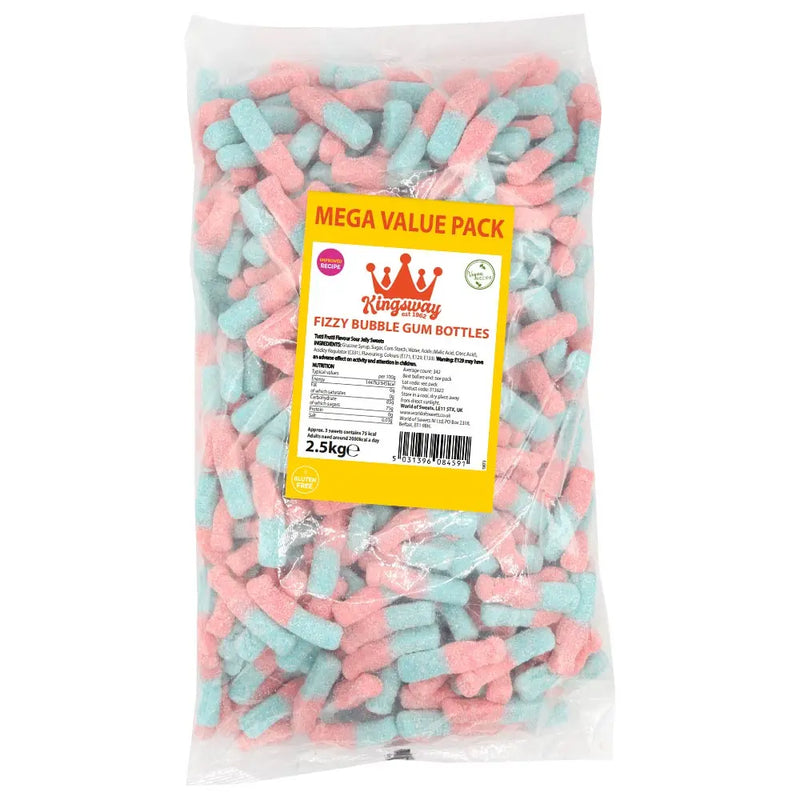 Kingsway Jumbo Fizzy Bubblegum Bottles (3KG)