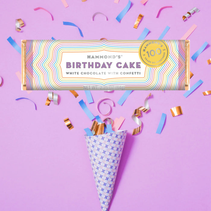 Hammond's White Chocolate Birthday Cake Bar (64g)