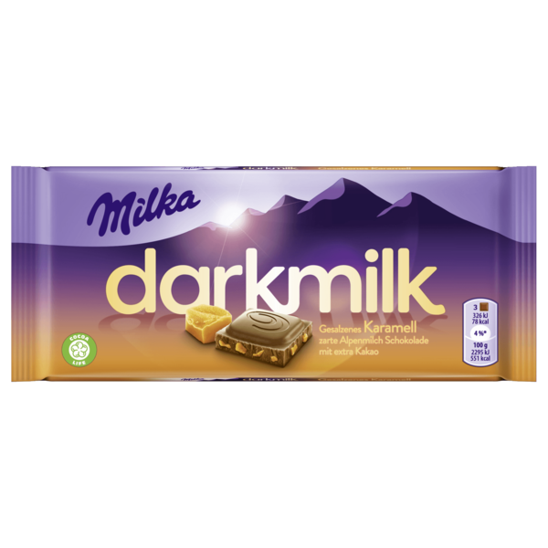 Milka Darkmilk Salted Caramel Bar (85g) - Candy Bouquet of St. Albert