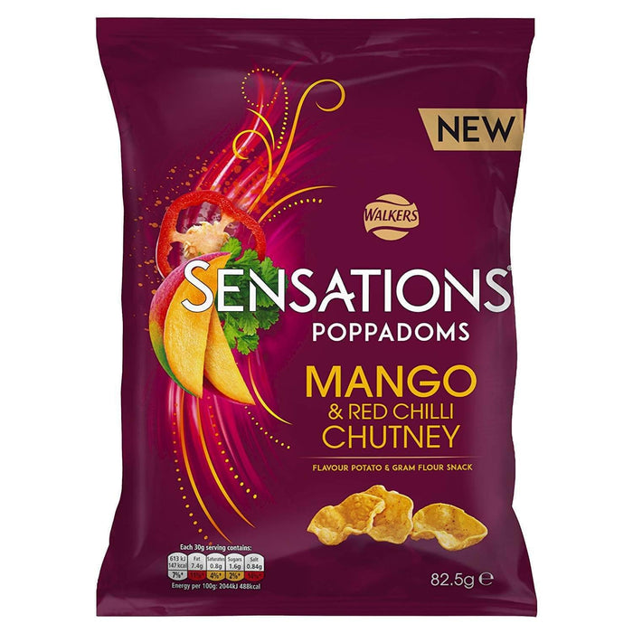 Walkers Sensations Poppadoms - Mango & Red Chilli Chutney (82.5g) - Candy Bouquet of St. Albert