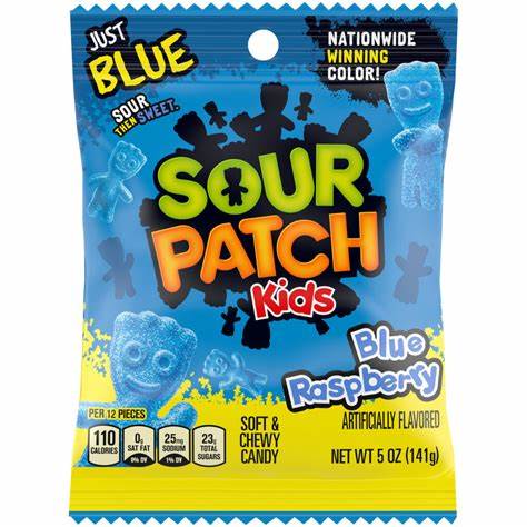 Sour Patch Kids Blue Raspberry - Share Bag (141g) - Candy Bouquet of St. Albert