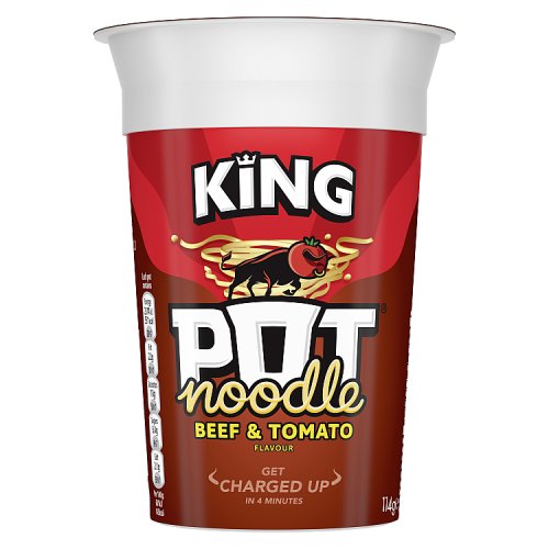 Pot Noodle King - Beef & Tomato (114g) - Candy Bouquet of St. Albert