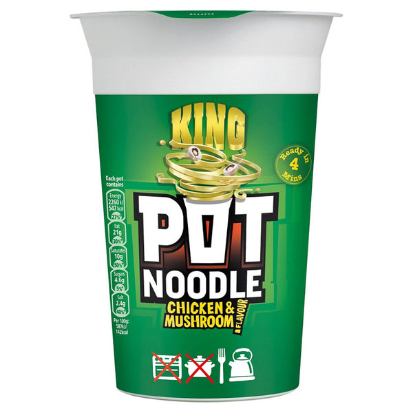 Pot Noodle King - Chicken & Mushroom (114g) - Candy Bouquet of St. Albert