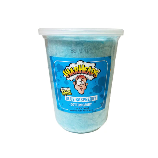 Warheads Sour Blue Raspberry Cotton Candy (49g) - Candy Bouquet of St. Albert