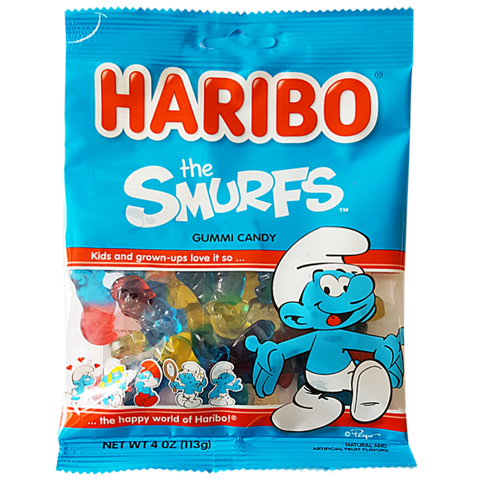 Haribo Smurfs Gummy Candy - Share Size (200g) - Candy Bouquet of St. Albert