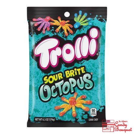 Trolli Sour Brite Octopus (120g)-Candy Bouquet of St. Albert